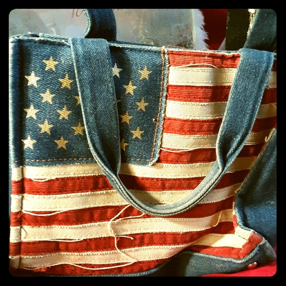 Handbags - Americana retro denim purse!!
